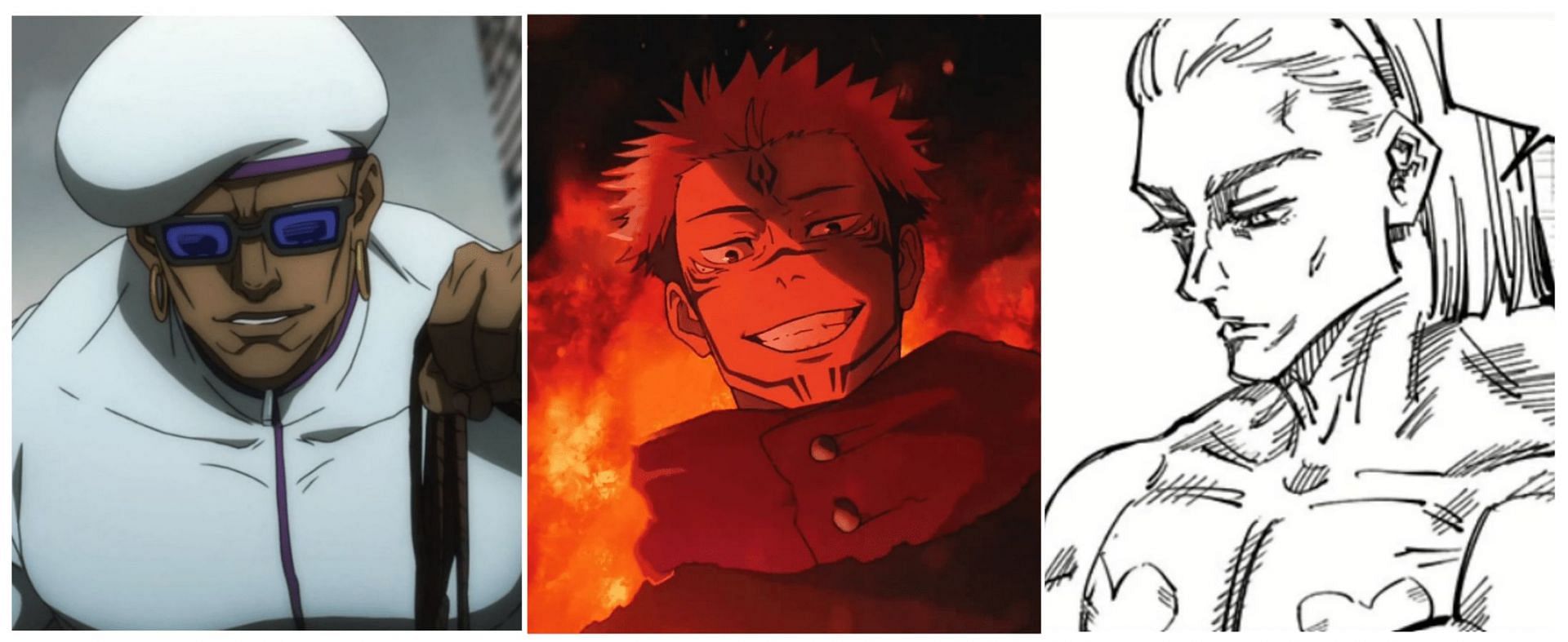 Miguel, Sukuna and Larue in Jujutsu Kaisen (Image via Sportskeeda)