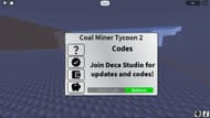 Redeem codes in Coal Miner Tycoon 2 with ease (Image via Roblox)