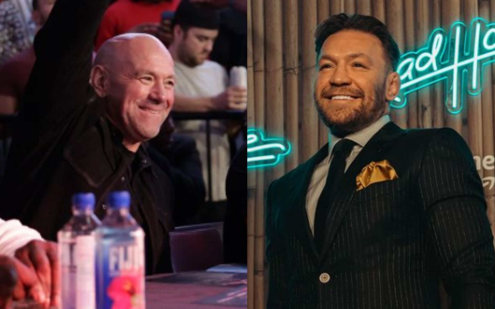 Dana White (L) wants everyone to know things with Conor McGregor (R) are all good. [Images via @DanaWhite and @Thenotoriousmma on Instagram]