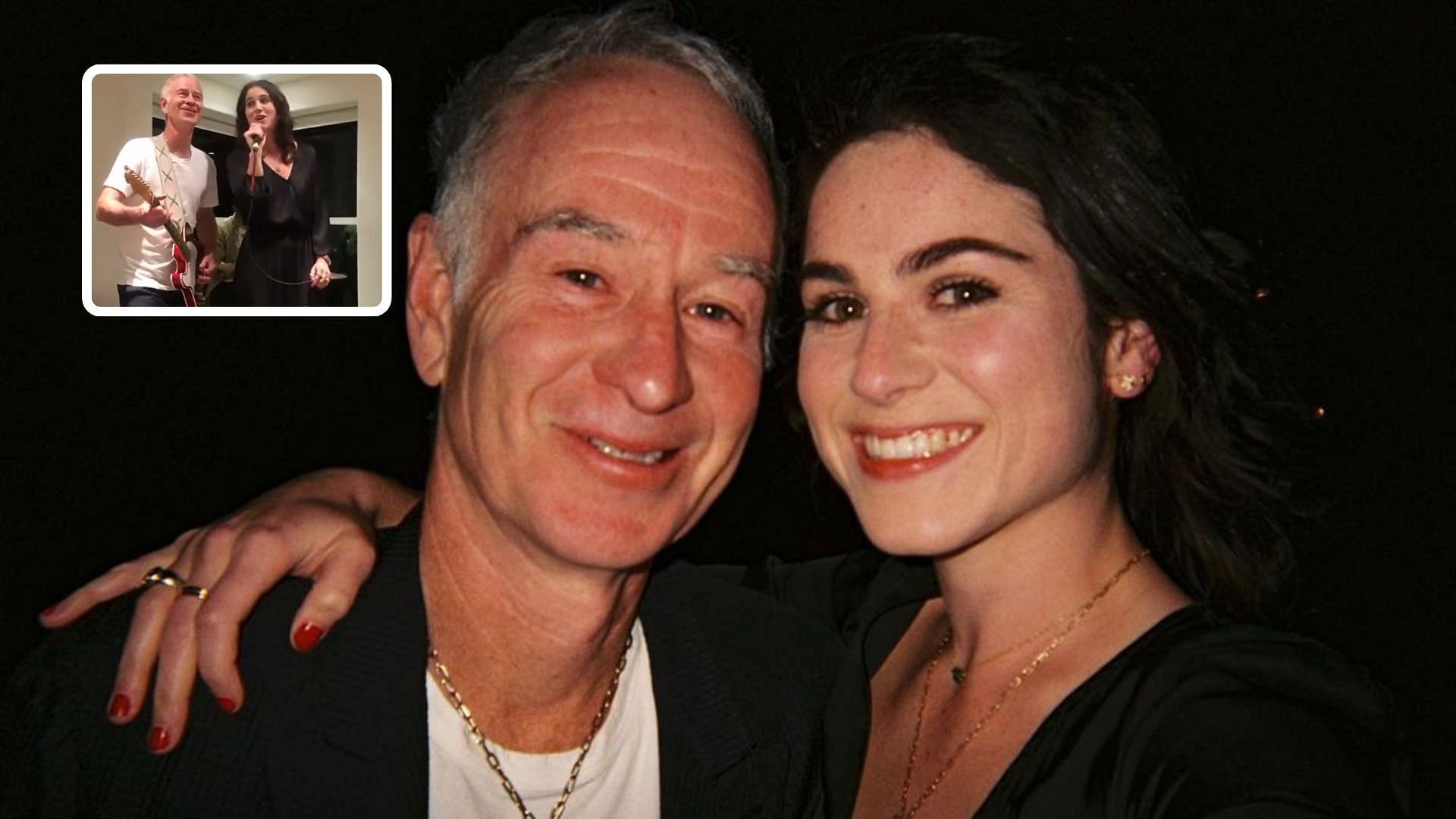 John McEnroe with daughter Emily