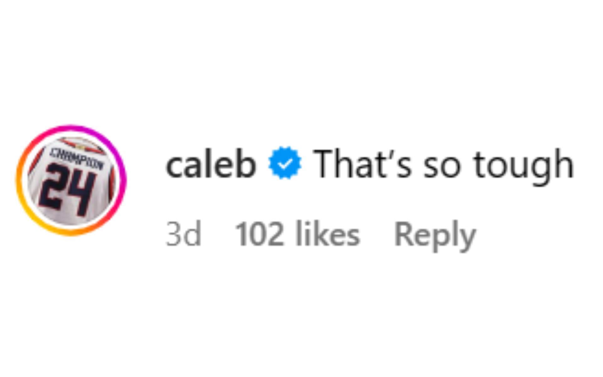 Caleb Love&#039;s response to Flau&#039;jae Johnson&#039;s layup [screenshot courtesy of @secnetwork/Instagram]
