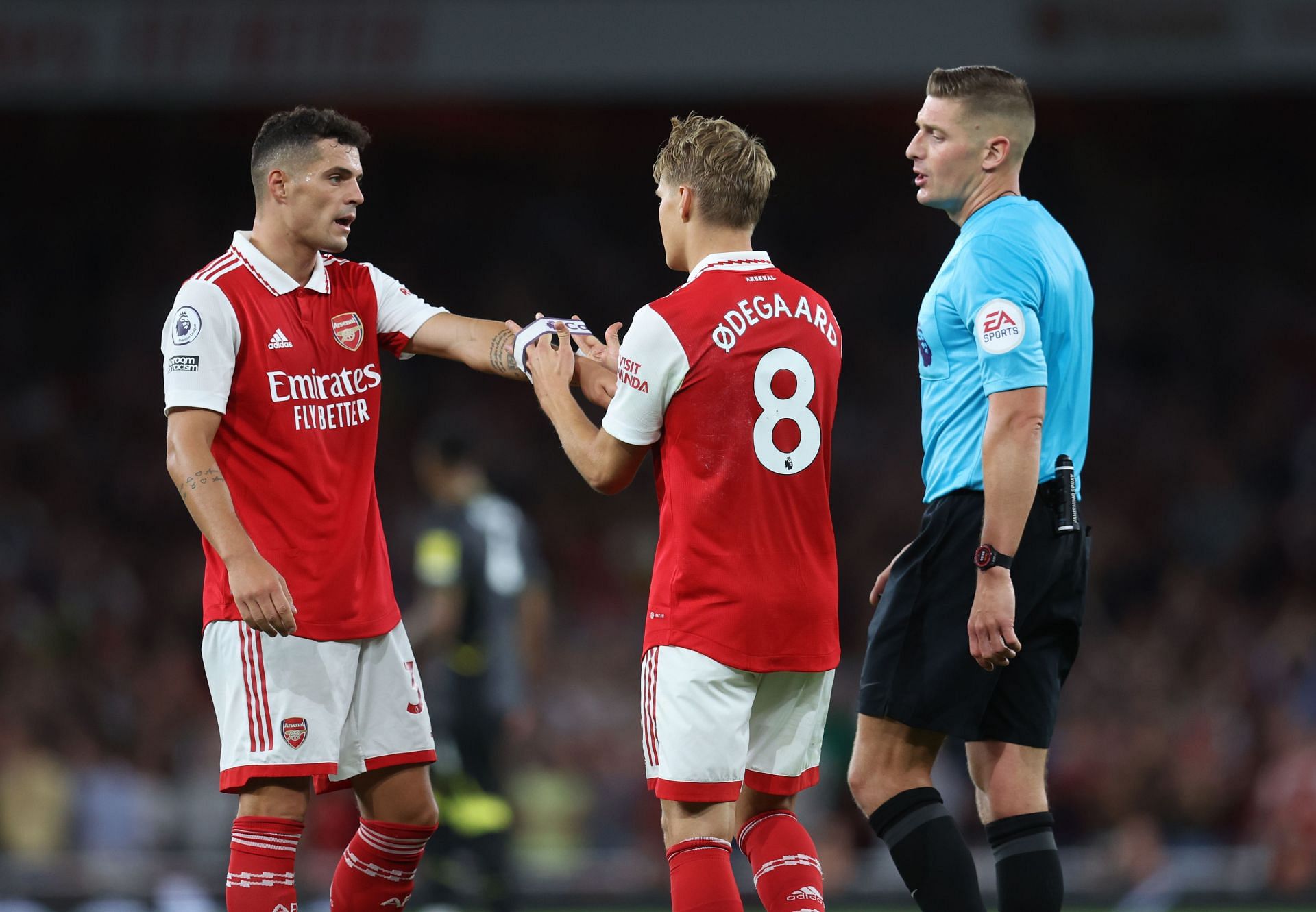 Granit Xhaka saluted Martin Odegaard as the ideal captain.