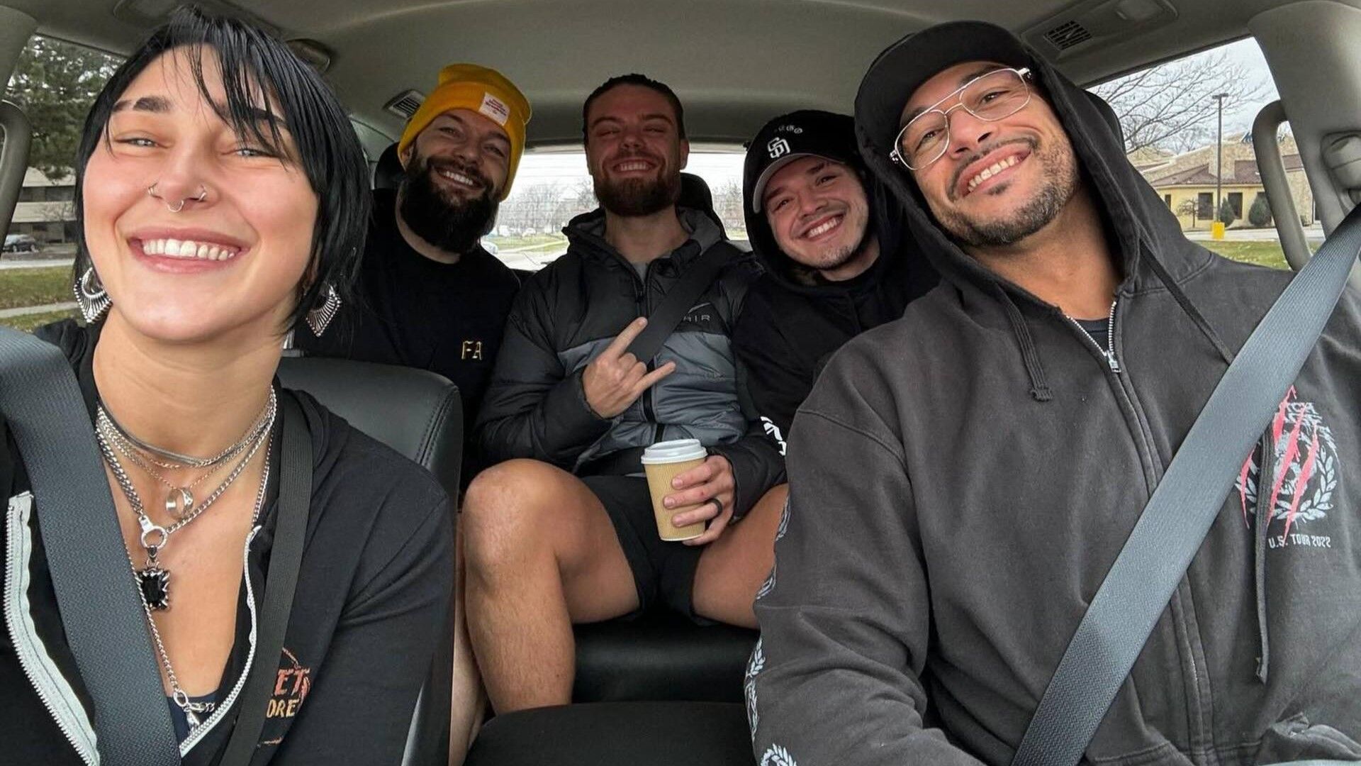 The Judgment Day takes a car ride to the next WWE event