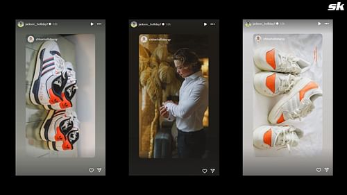 Screenshot from Jackson's IG story (@jackson_holliday7)