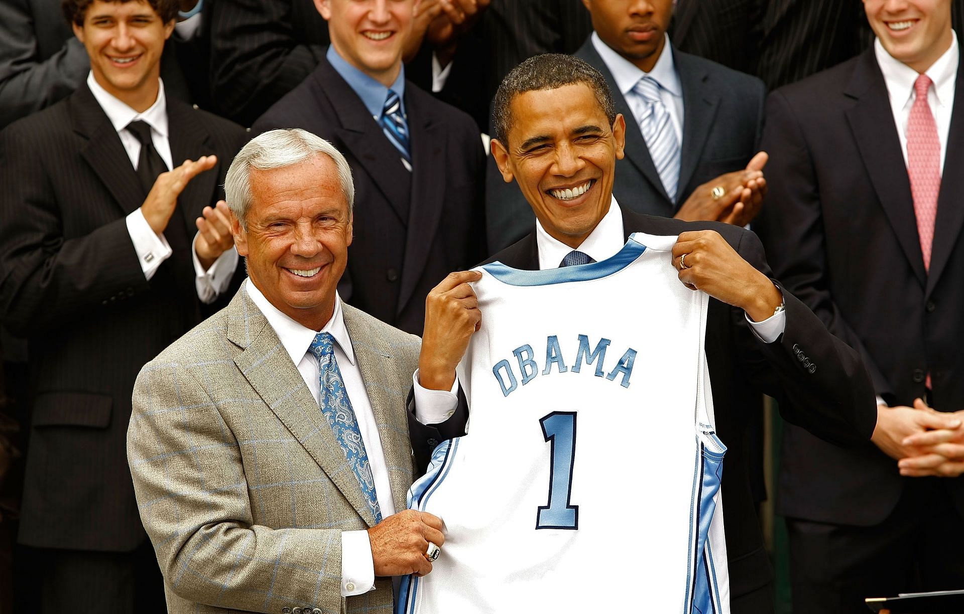 Obama Hosts University Of North Carolina Basketball Team At White House