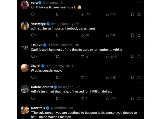 “Damage control” - Adin Ross believes Playboi Carti released new song