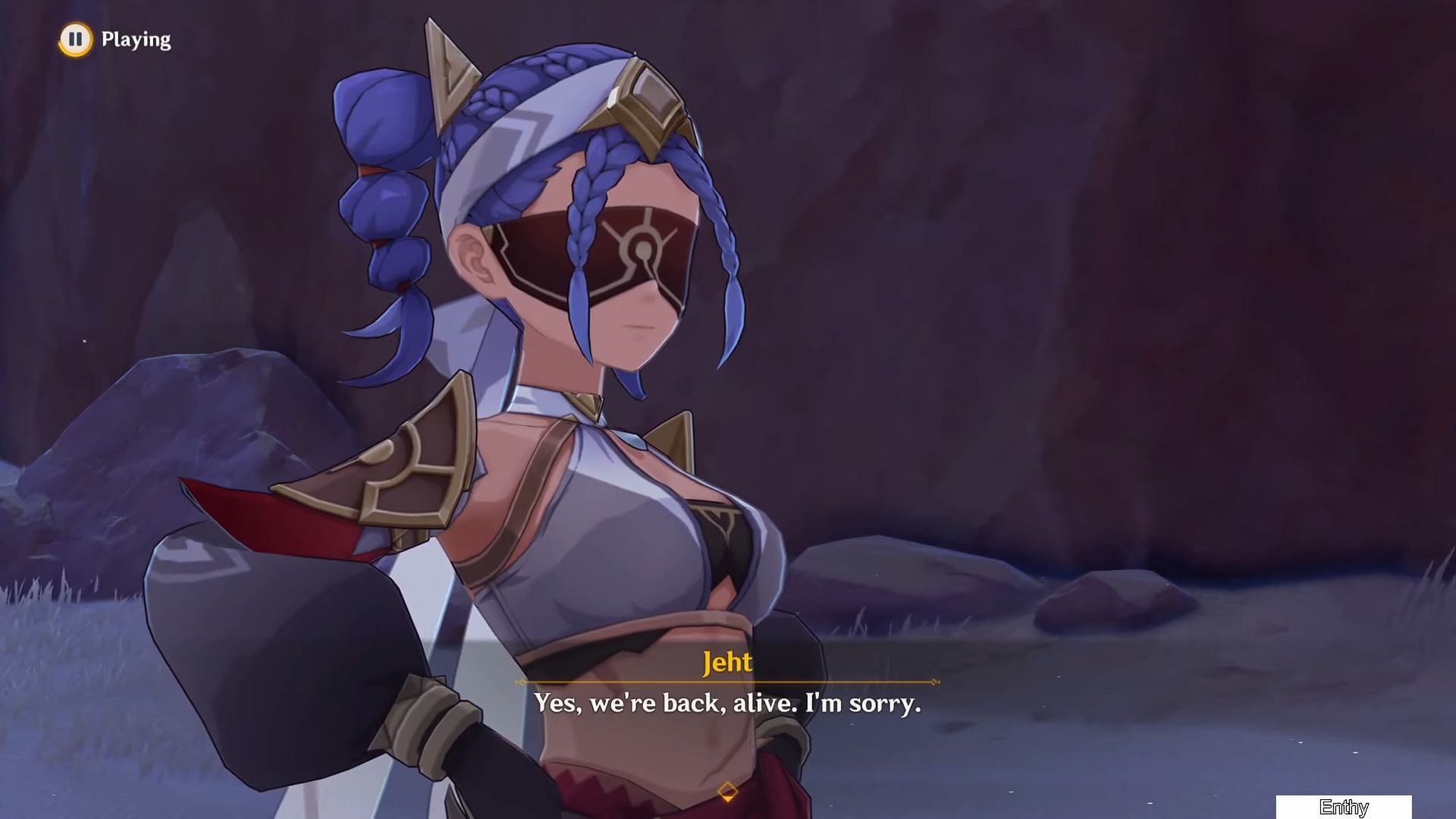 Jeht, as seen in-game (Image via YouTube/Enthy)