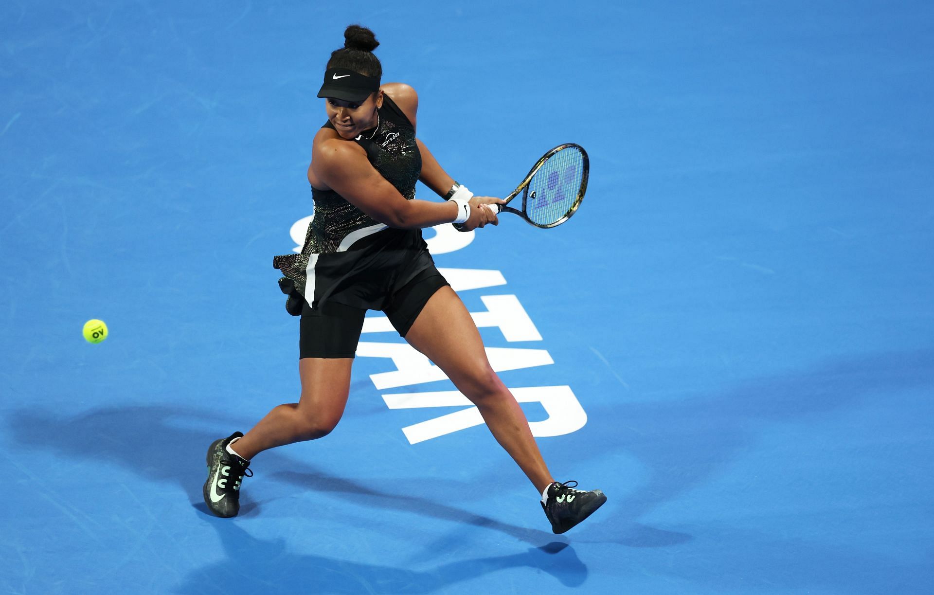 Naomi Osaka in action at the Qatar Open