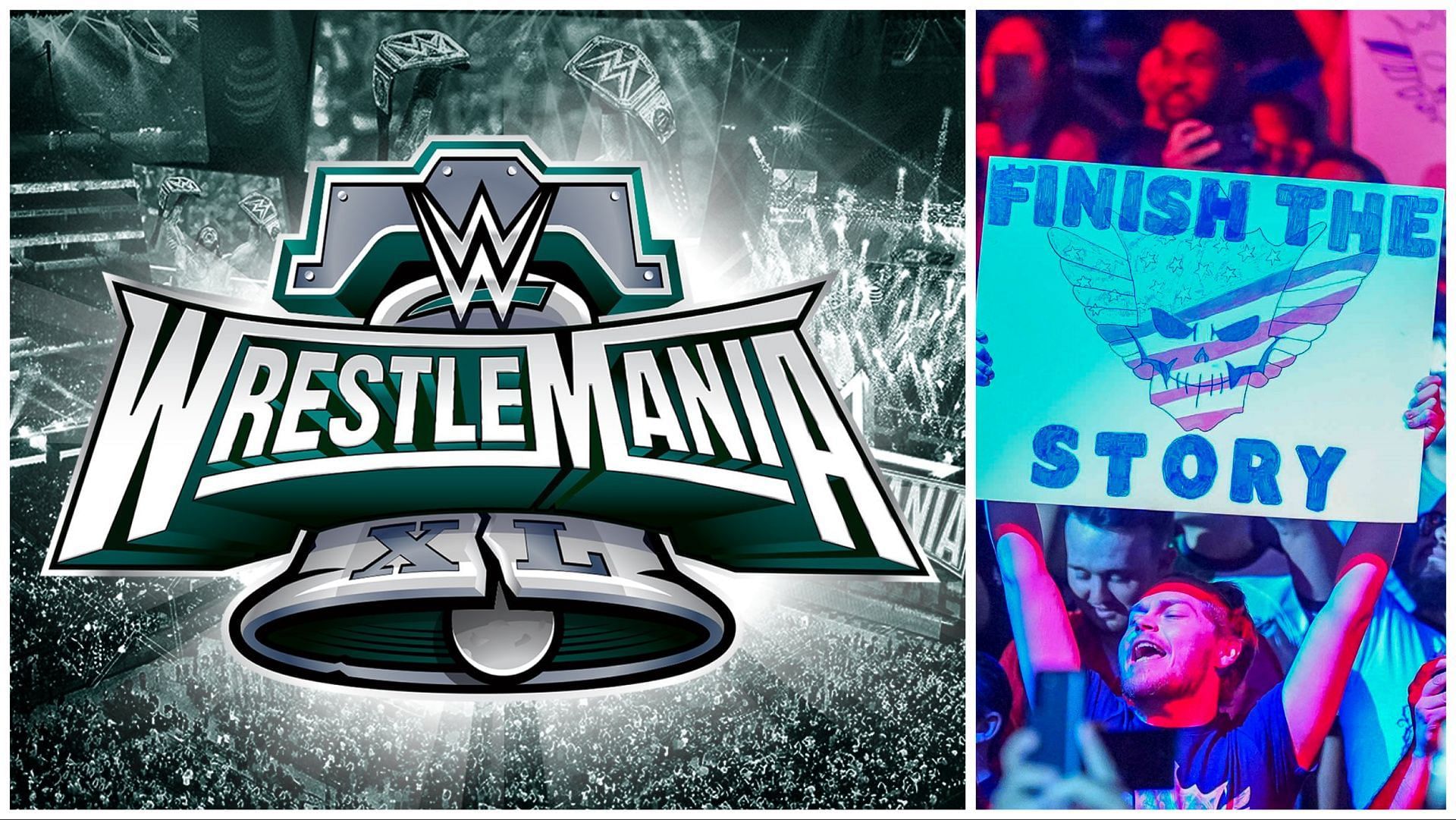The official WWE WrestleMania XL logo, a WWE fan supports Cody Rhodes
