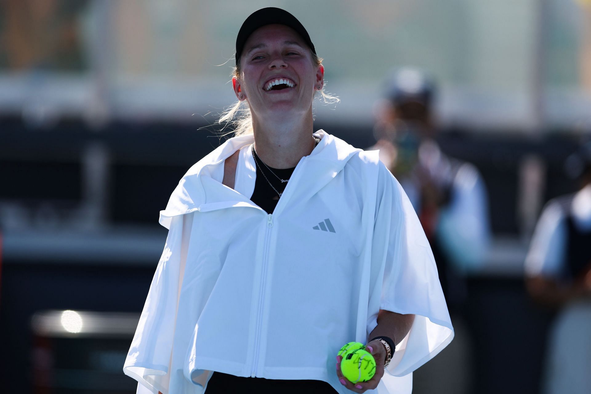 Wozniacki pictured at the 2024 Miami Open