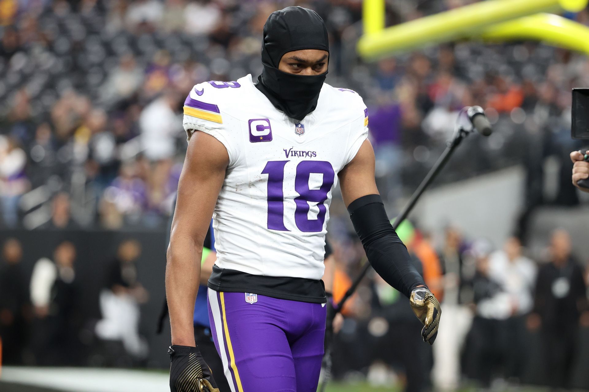 Justin Jefferson at Minnesota Vikings v Las Vegas Raiders