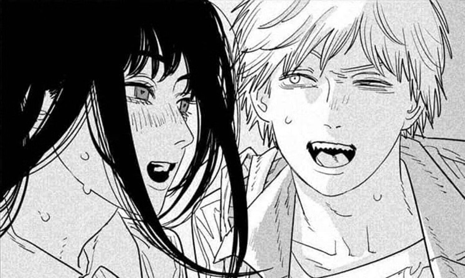 Asa and Denji in the manga (Image via Shueisha)