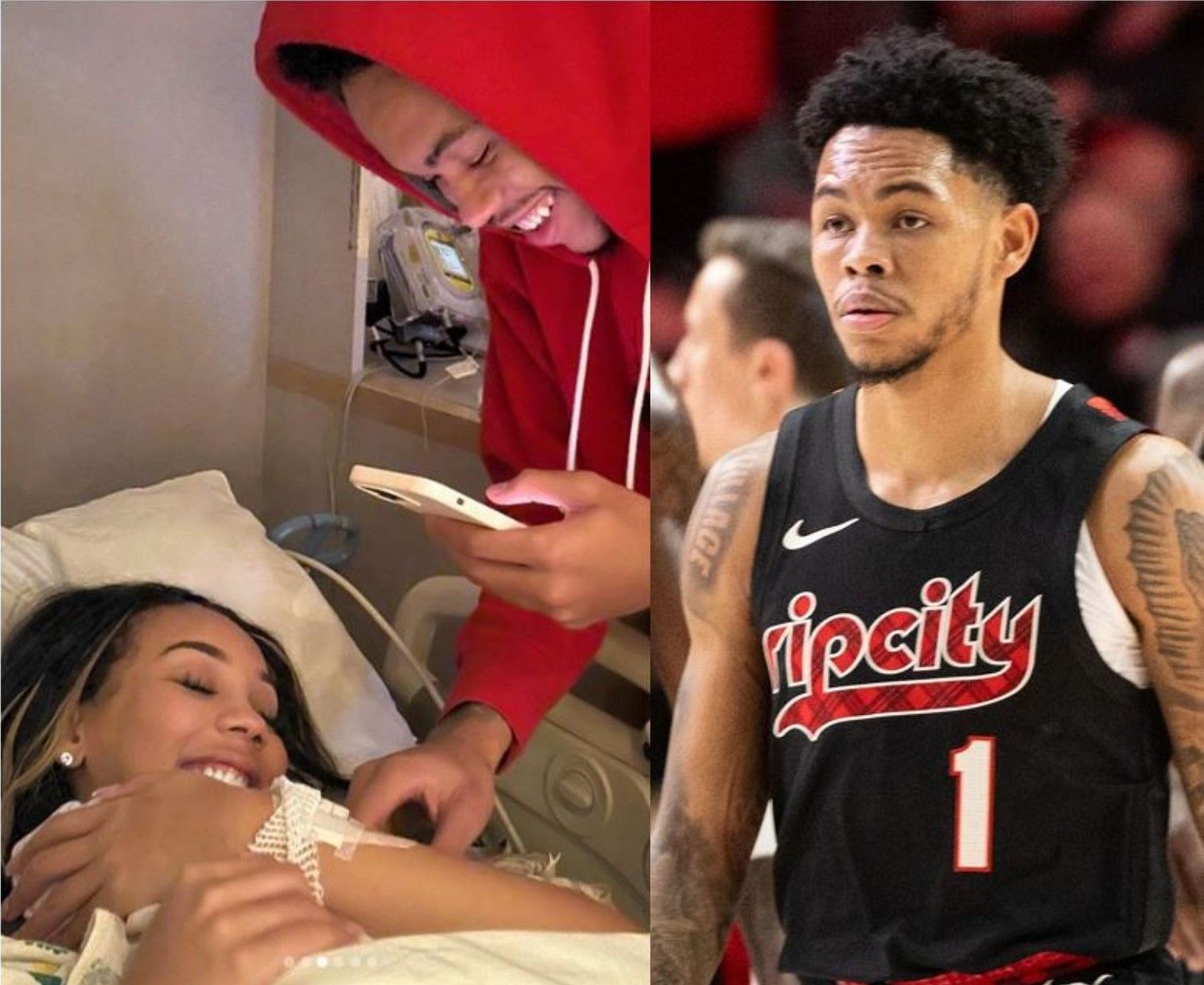 In Photos: Aaleeyah Petty features Anfernee Simons for the first time on IG as couple shares pics of newborn Ace Simons.