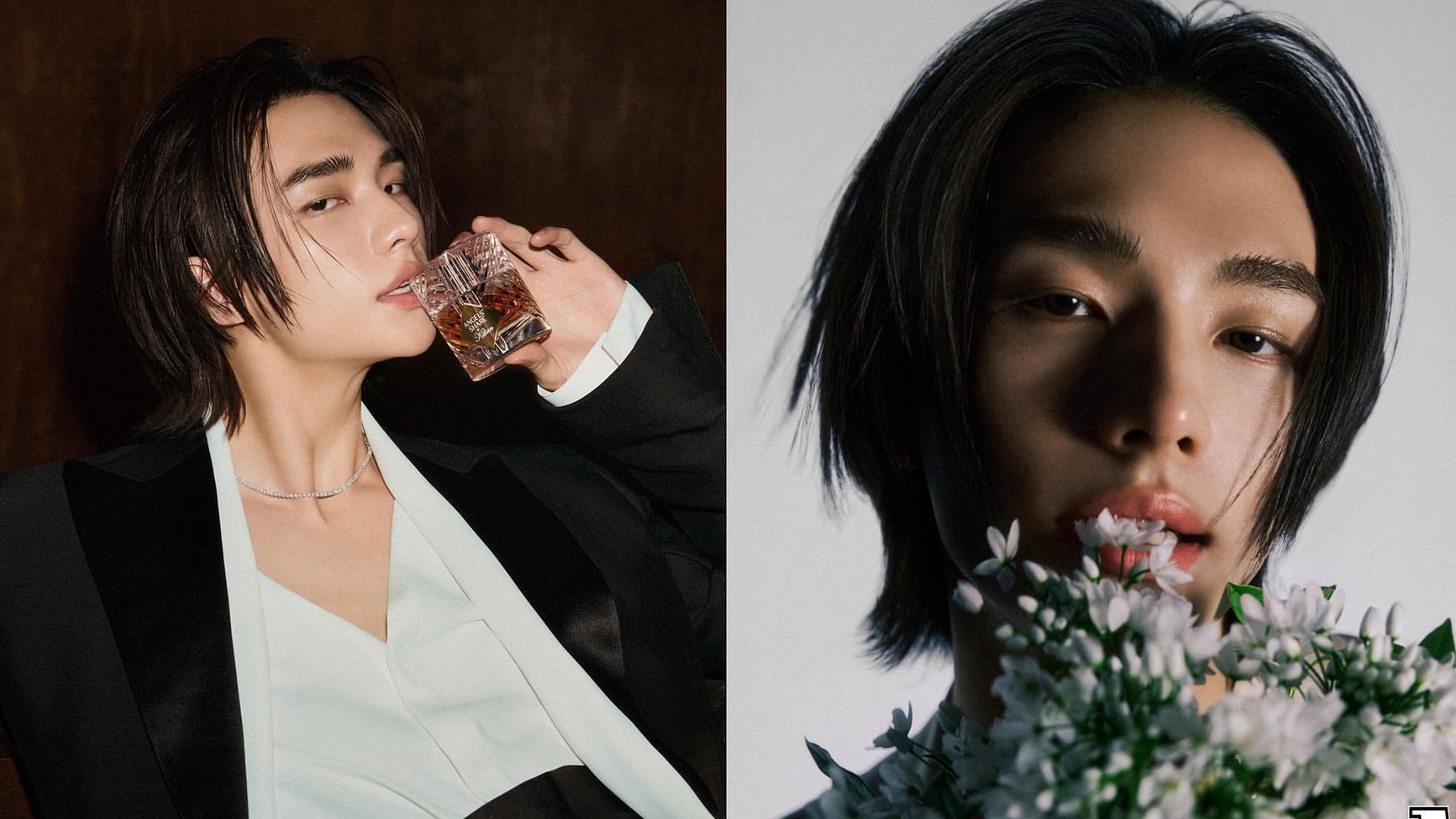 Hyunjin shines in the new KILLIAN PARIS photo film (Images via Instagram/wkorea)