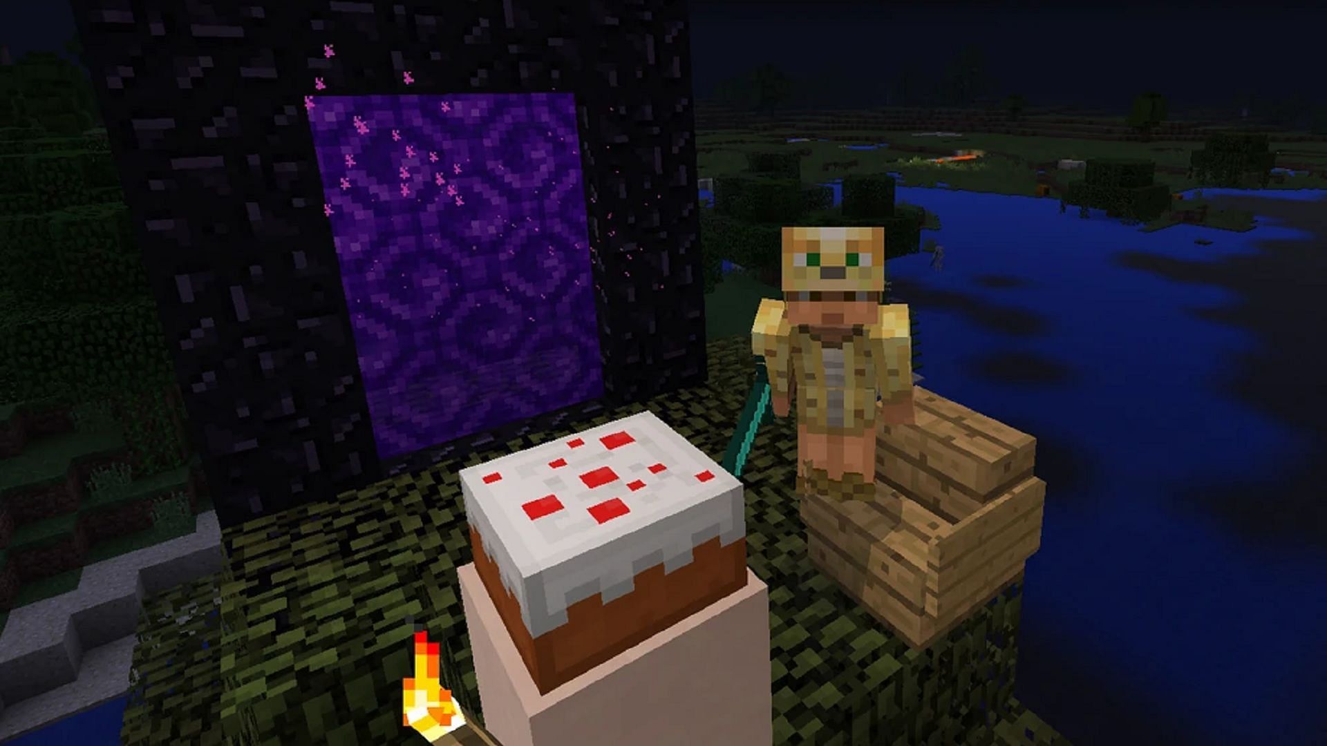 NetherPortalFix addresses a connectivity issue with portals on some servers (Image via Mojang)