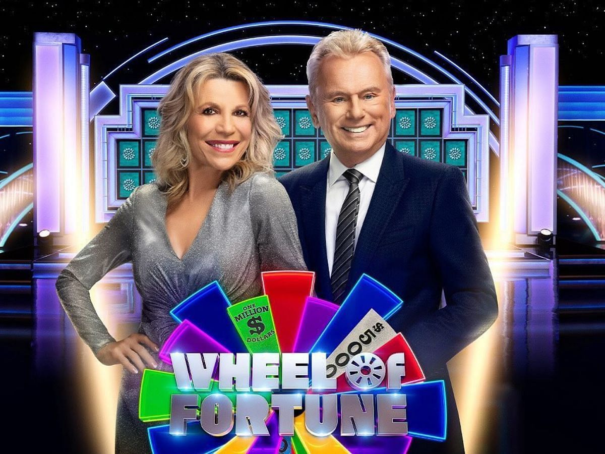 Wheel of Fortune hosts Vanna White and Pat Sajak