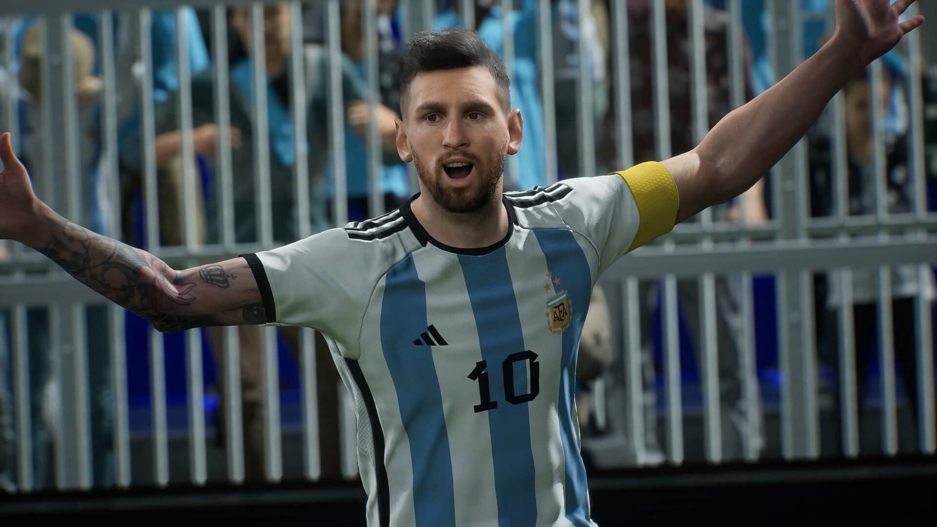 Lionel Messi in the game (Image via Konami)
