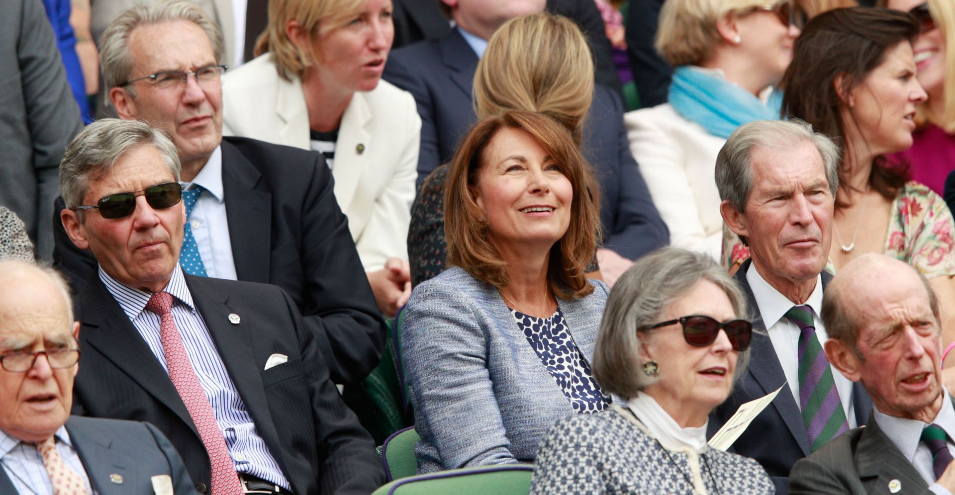 Parents of Kate Middleton, Michael and Carole Middleton during a tennis match