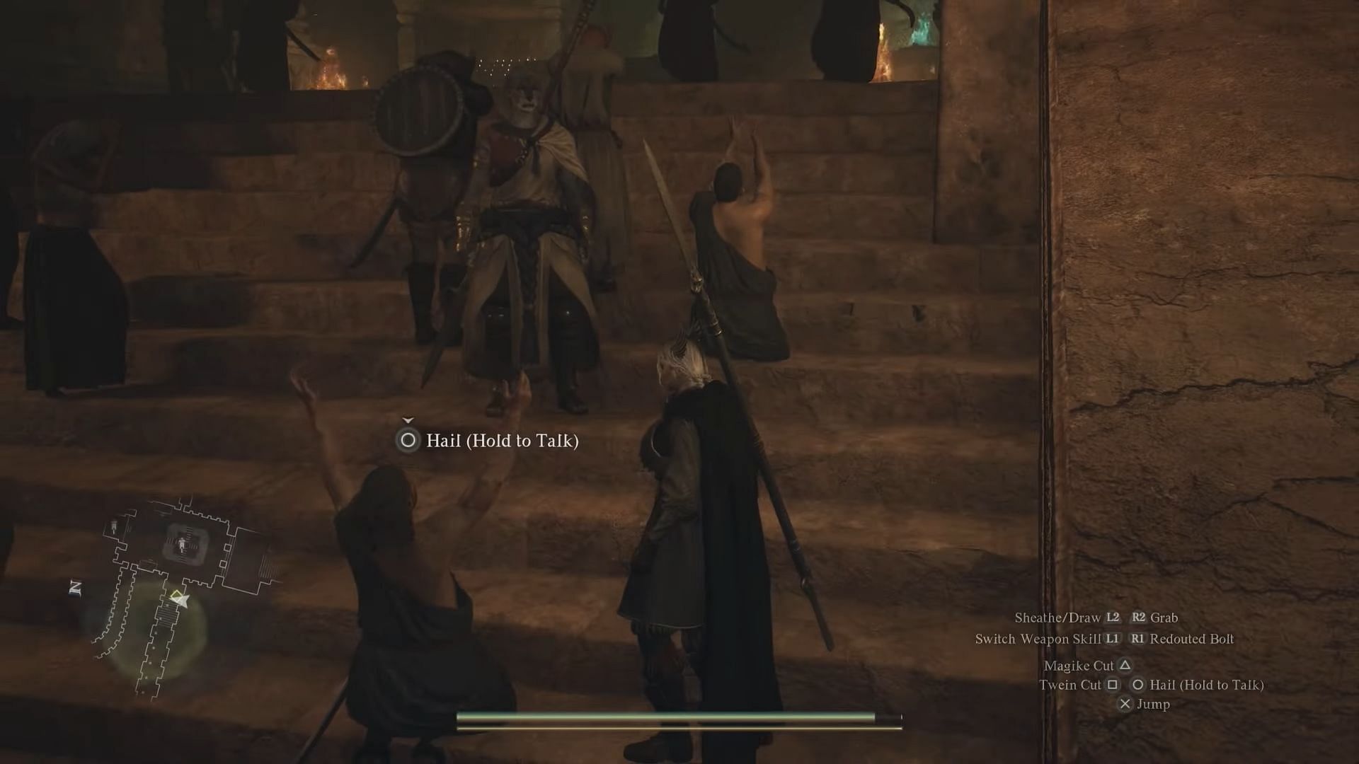 The Assassin can be found on the right side of the staircase (Image via YouTube/PerfectParadox)