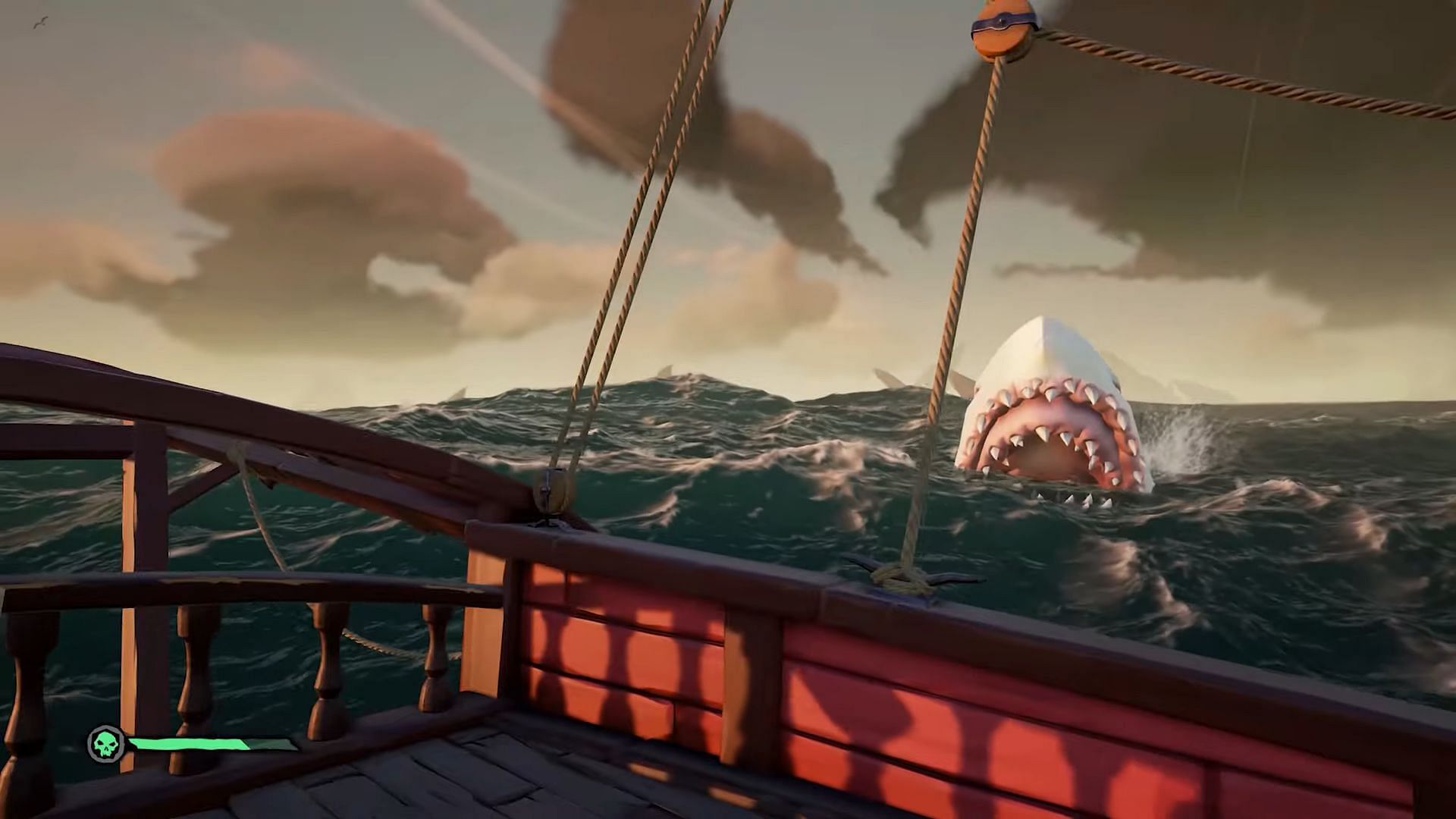 The Megalodon&#039;s aggression is random (Image via Rare/ Trunath on YouTube)