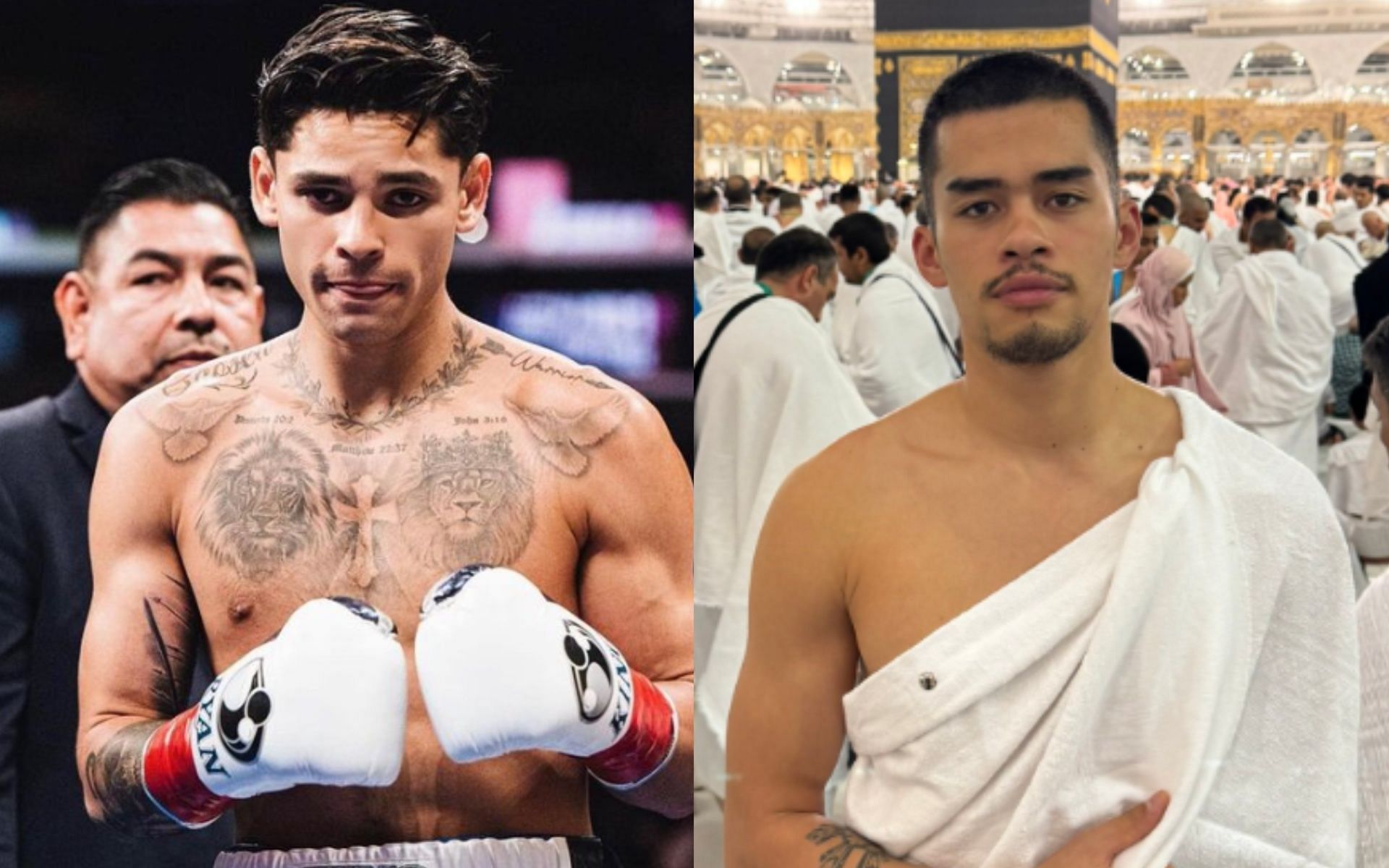 Ryan Garcia (L) has taken aim at Sneako (R). [Images via @KingRyan on Instagram and @Sneako on X]