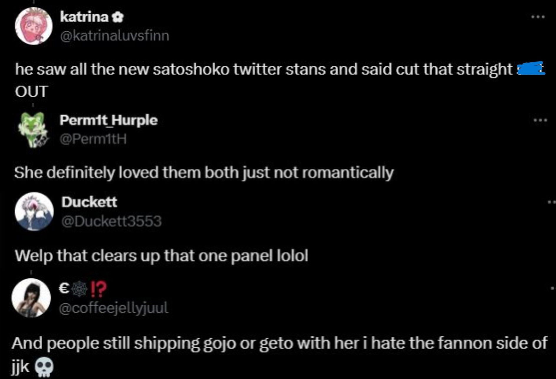 Fans react to the latest character description for Shoko Ieiri uploaded by Gege Akutami (Screengrab via X)