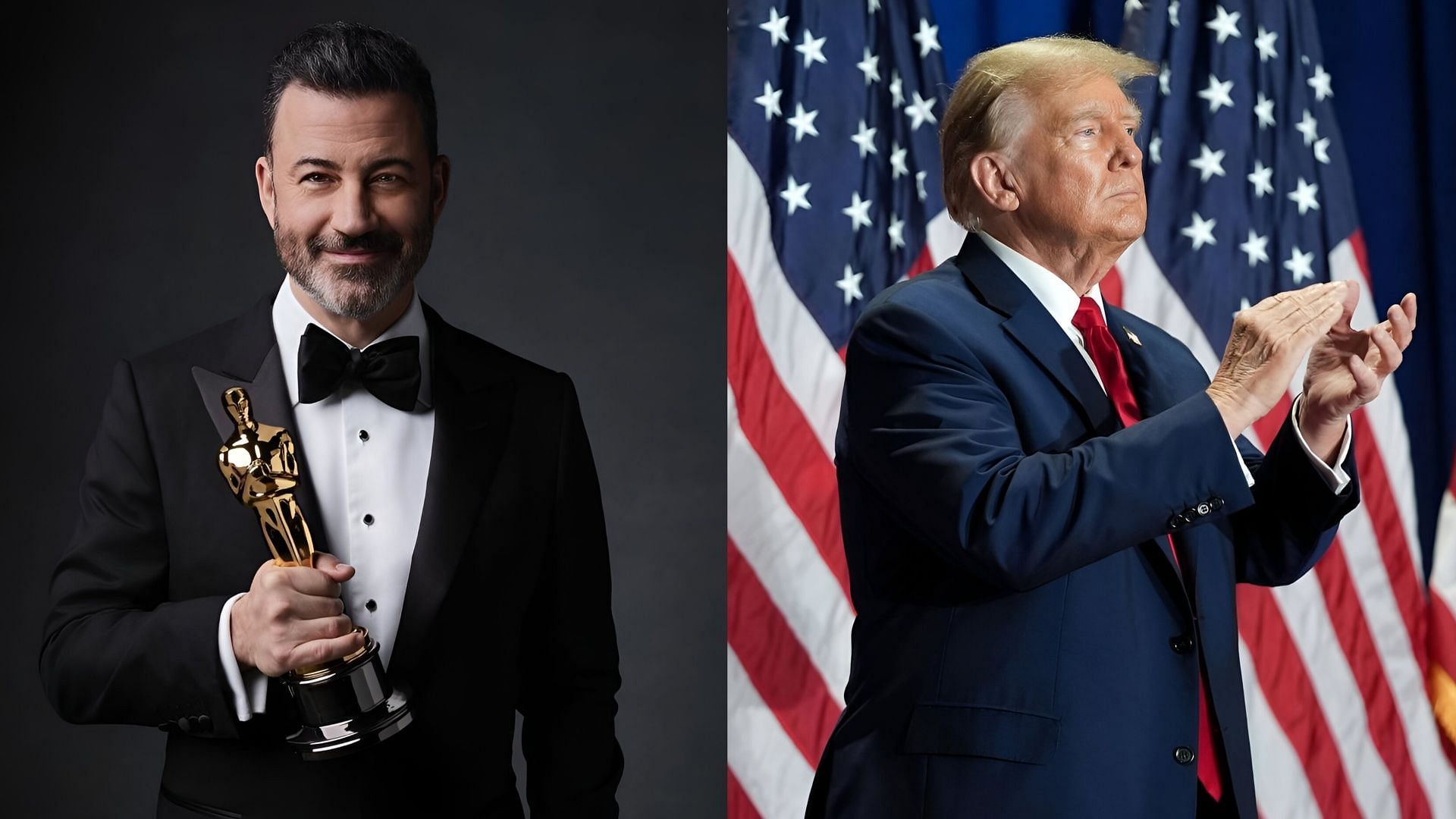 Oscars host Jimmy Kimmel fires back at Donald Trump for calling him a bad host on Truth Social. (Image via Instagram/@jimmykimmel, @realdonaldtrump)