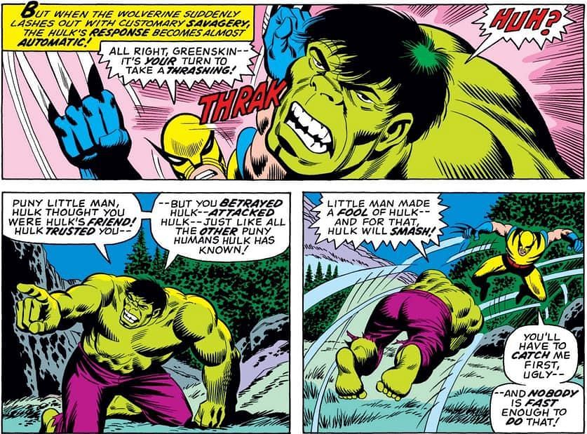 Logan&#039;s debut in The Incredible Hulk #181 (image via Marvel)