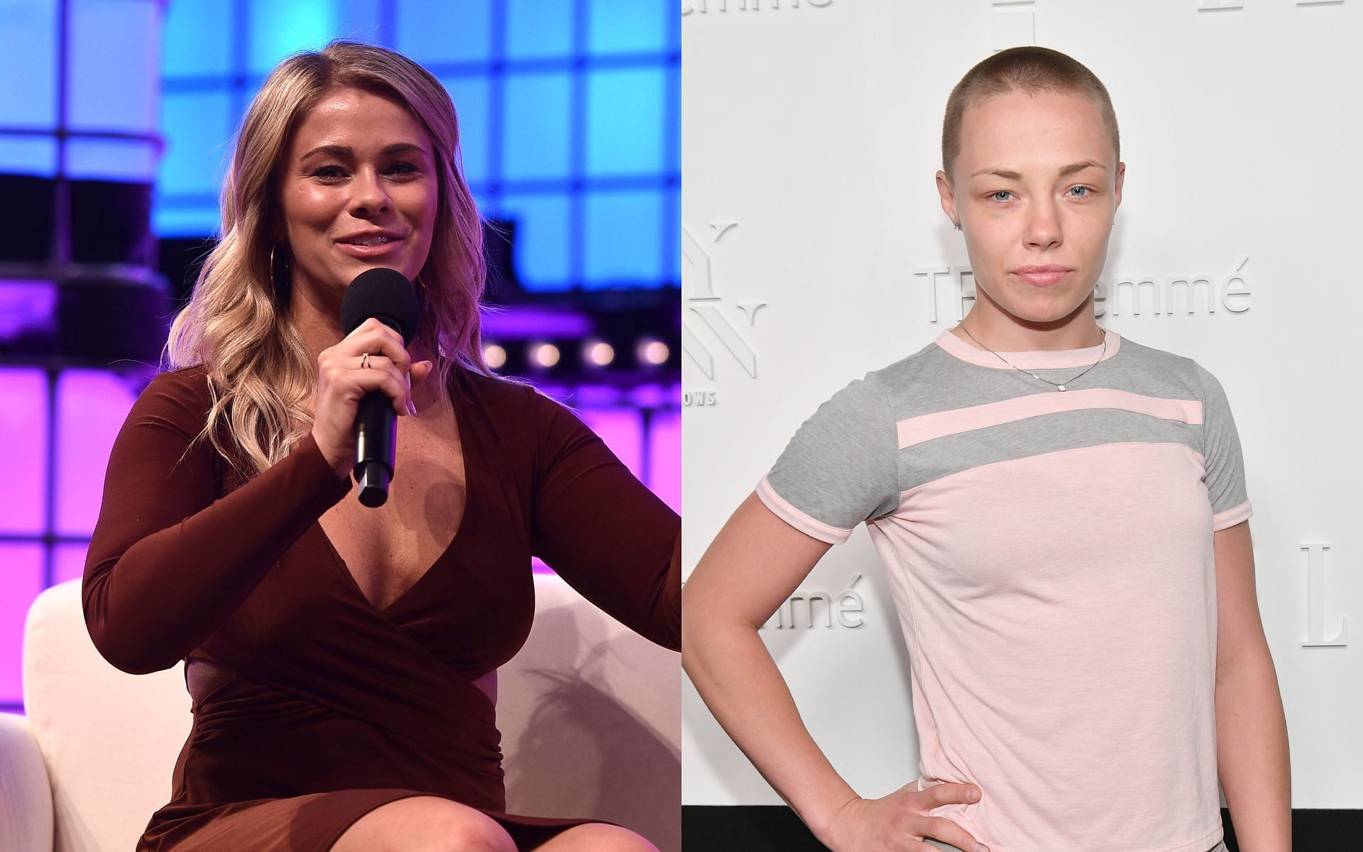 When Rose Namajunas (right) spoke on bald look before Paige VanZant (left) fight [Image via: Getty Images] 