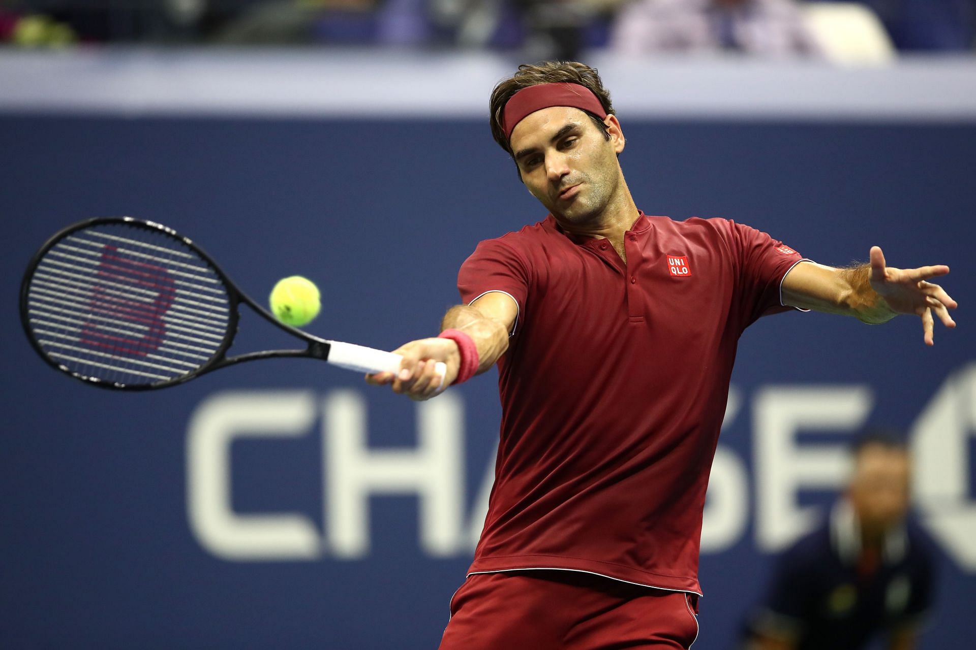 The Swiss in action at US Open 2018