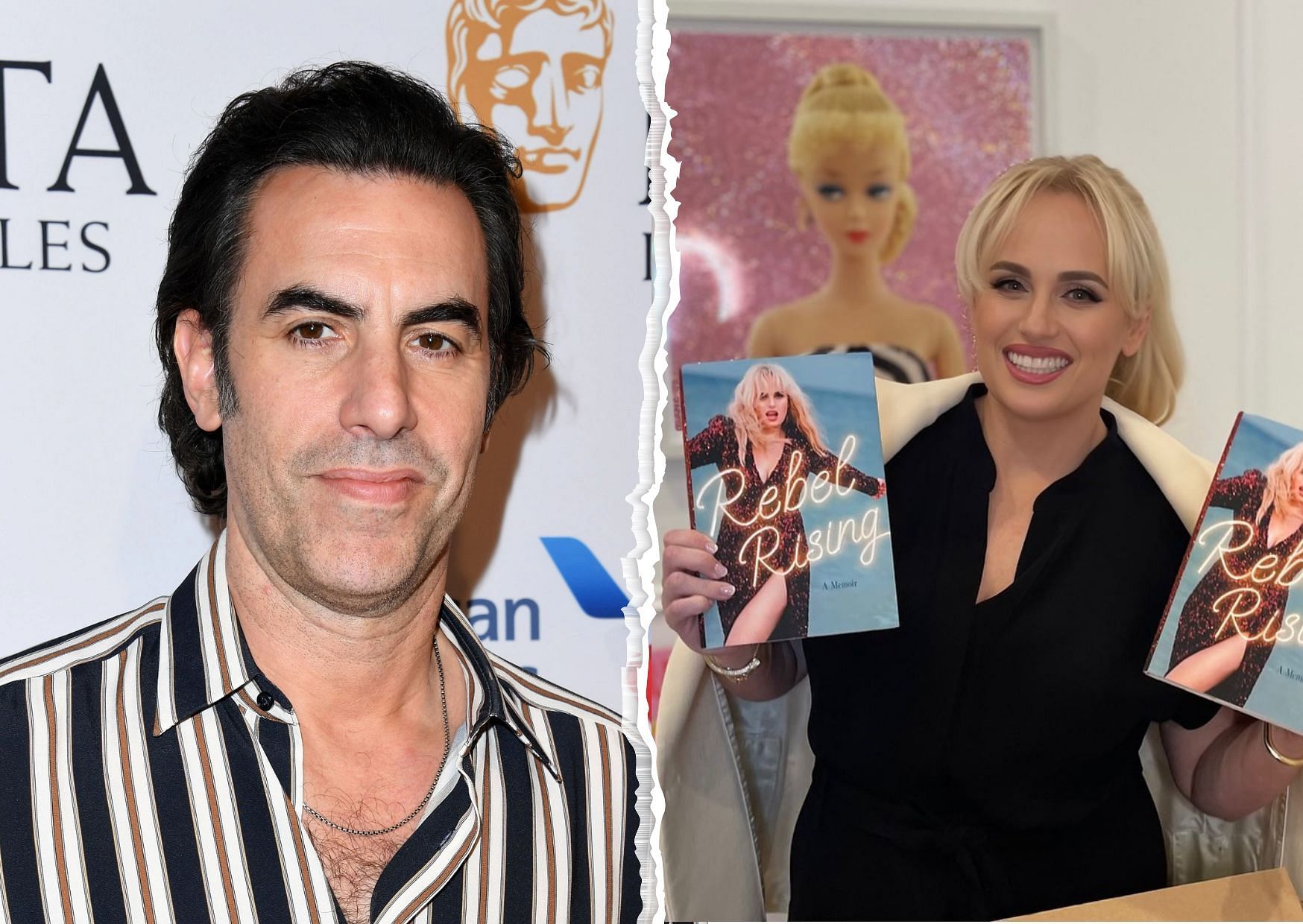 Sacha Baron Cohen and Rebel Wilson drama explained (via Getty/Jon Kopaloff and Instagram)