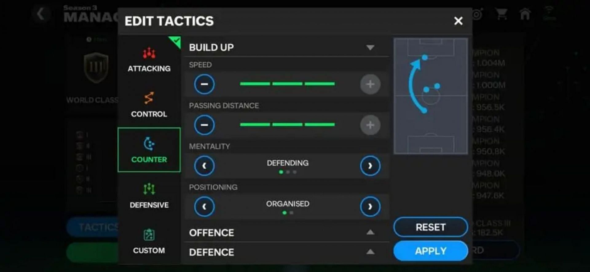 Well timed counter attacks are key to consistently scoring more goals in EA FC Mobile (Image via EA Sports)