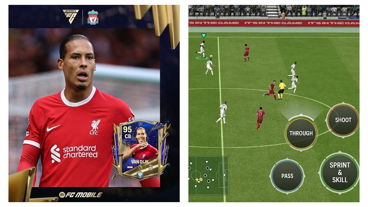 UTOTY Virgil Van Dijk is one of the most prominent blocker items against cross spamming in FC Mobile (Image via EA Sports)