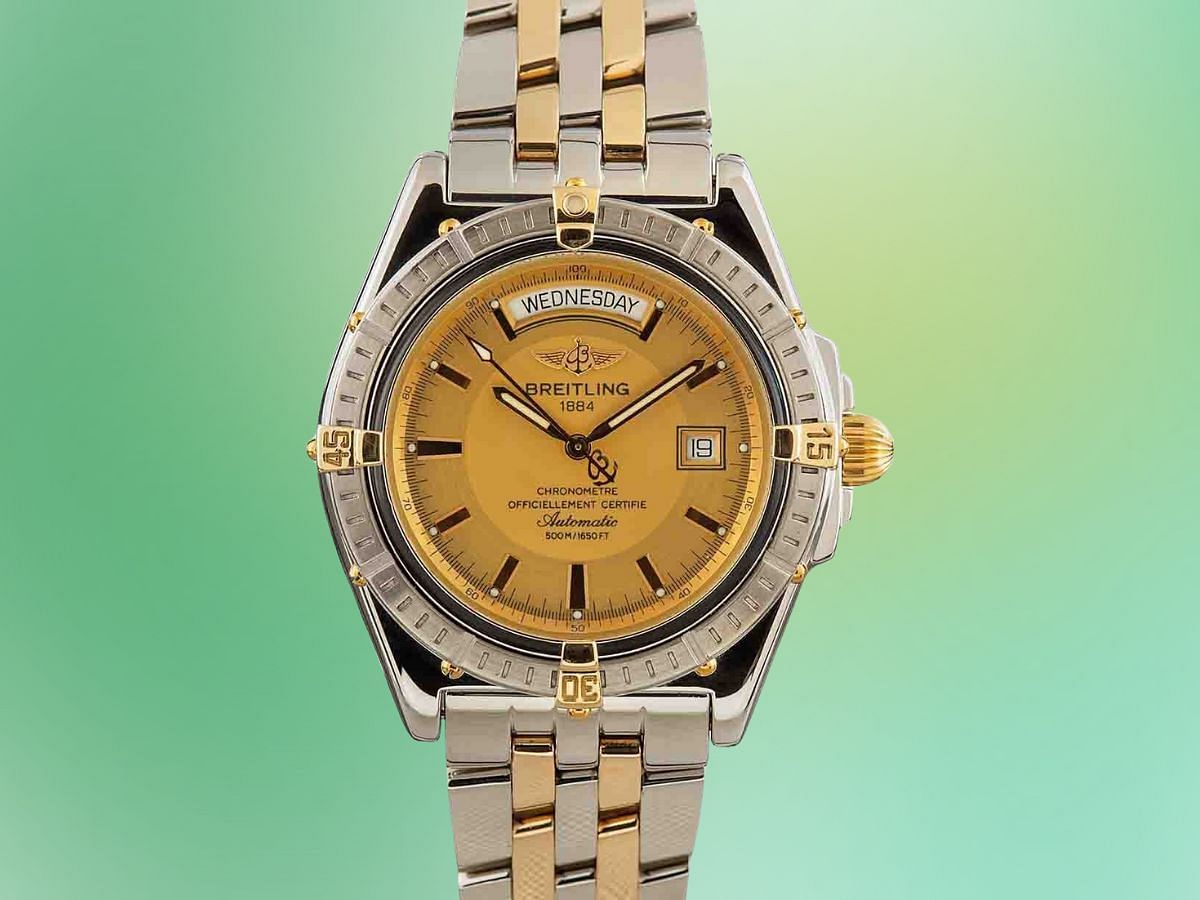 The Breitling Headwind Stainless Steel and Yellow Gold (Image via Bob&rsquo;s watches)