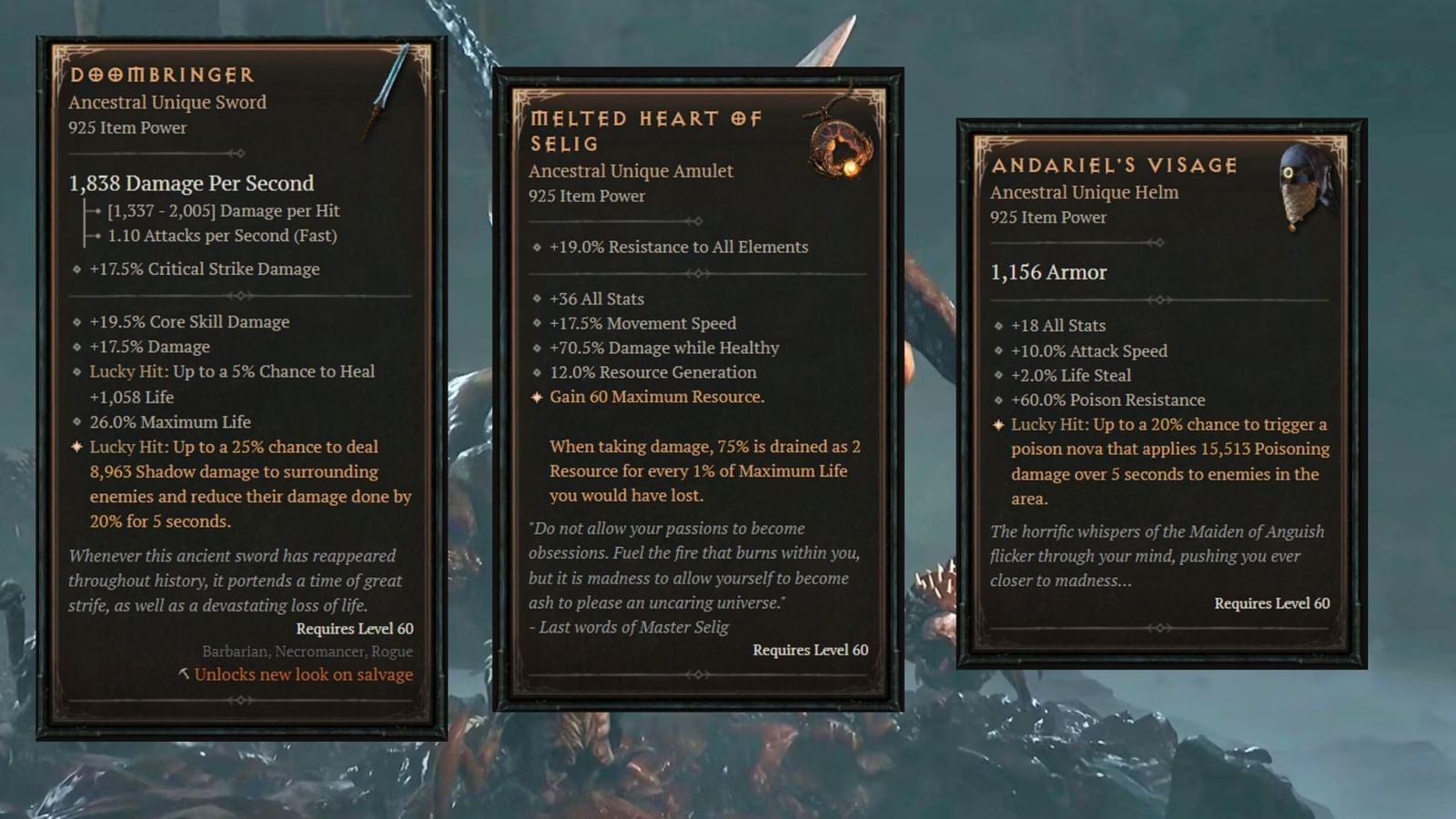 Diablo 4 Uber Uniques tier list