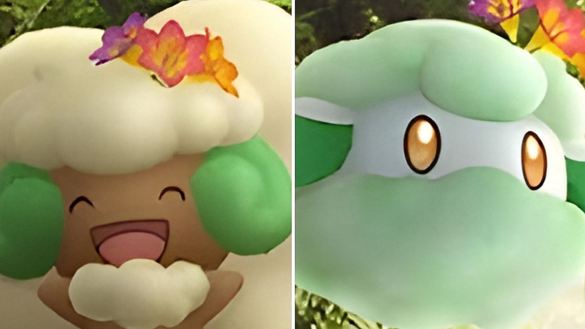 Cottonee and Whimsicott with Flower Crowns