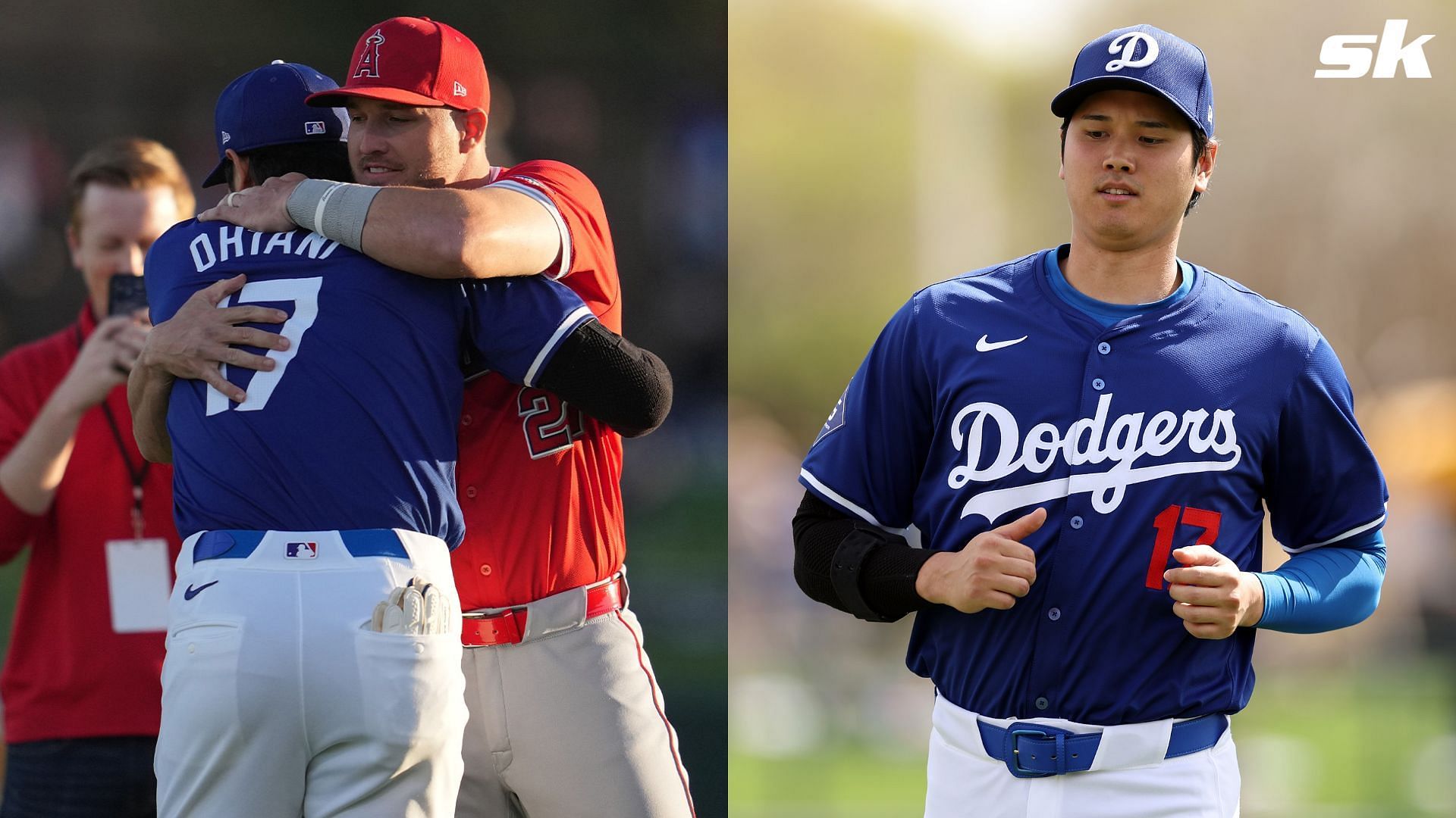 Can make a grown man shed a tear" - MLB fans react to Shohei Ohtani and Mike  Trout's wholesome reunion during spring training
