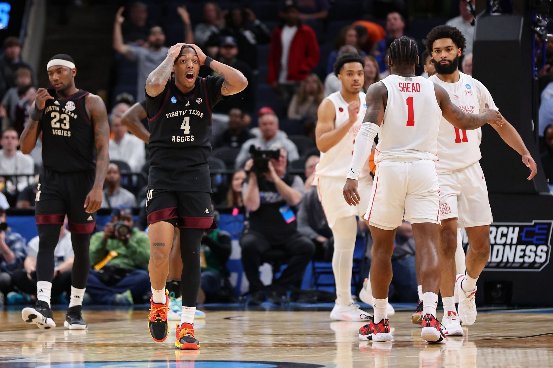 "BOOM GOES THE DYNAMITE" College hoops world goes crazy as Texas A&M