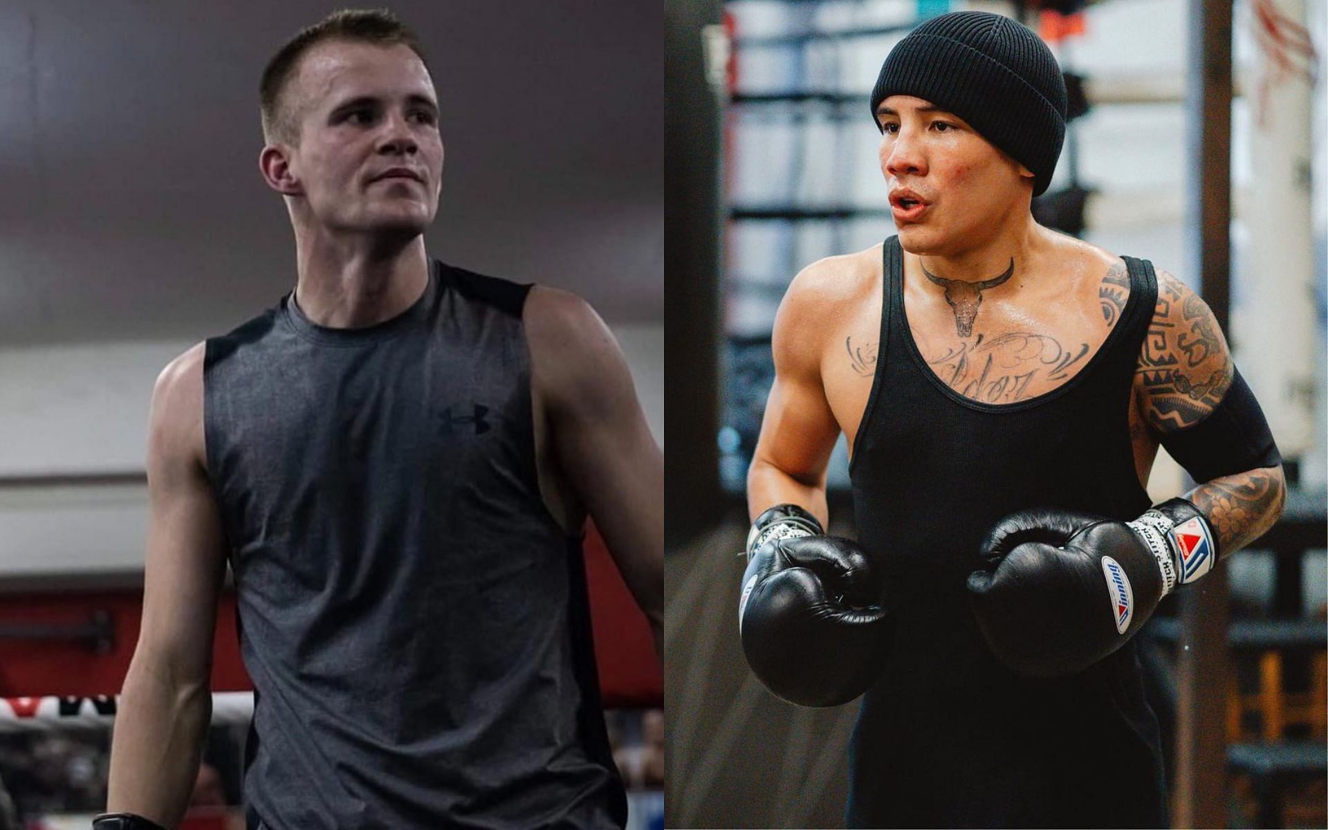 Liam Wilson (left) will clash against Oscar Valdez (right) in an interim title matchup this week [Images courtesy: @liamjwilson22 and @oscarvaldez56 on Instagram]