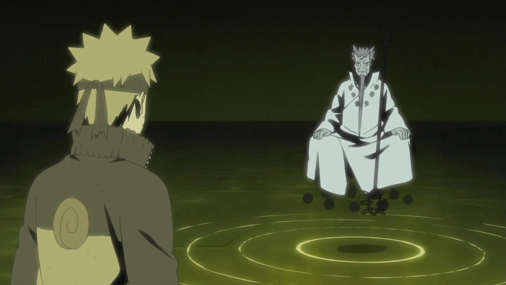 Hagoromo meets Naruto Uzumaki (Image via Studio Pierrot)