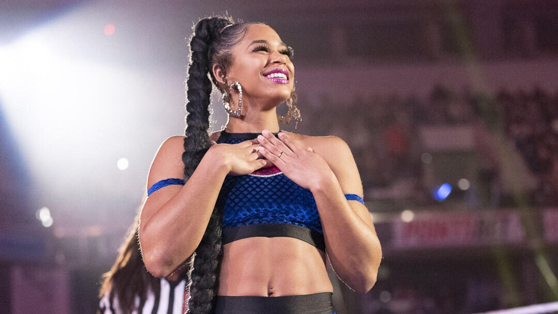 Bianca Belair performs on the SmackDown brand (Credit: WWE)
