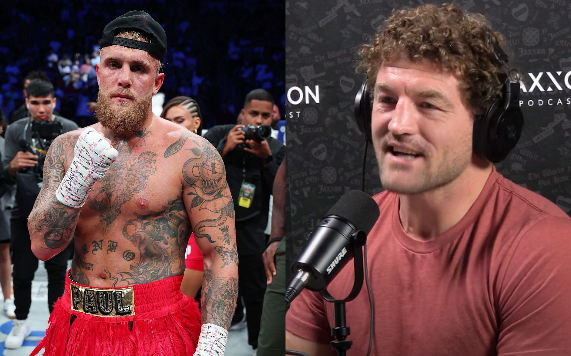 Ben Askren describes relationship with Jake Paul following their boxing bout [Image courtesy: Getty Images, and JAXXON PODCAST - YouTube]