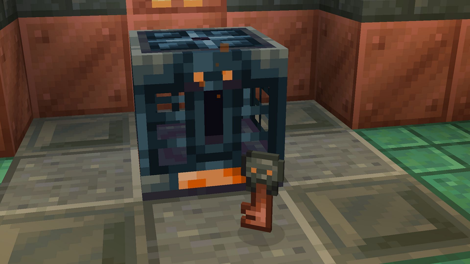 You need to find trial chambers, obtain trial key, and open vaults to find bolt armor trim (Image via Mojang Studios)