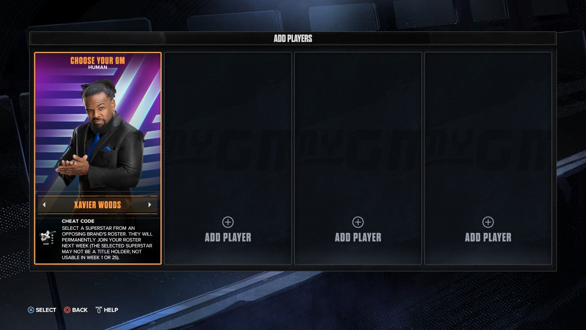 Whether you want to play as Xavier Woods or Teddy Long, there are plenty of options (Image via 2K Games)