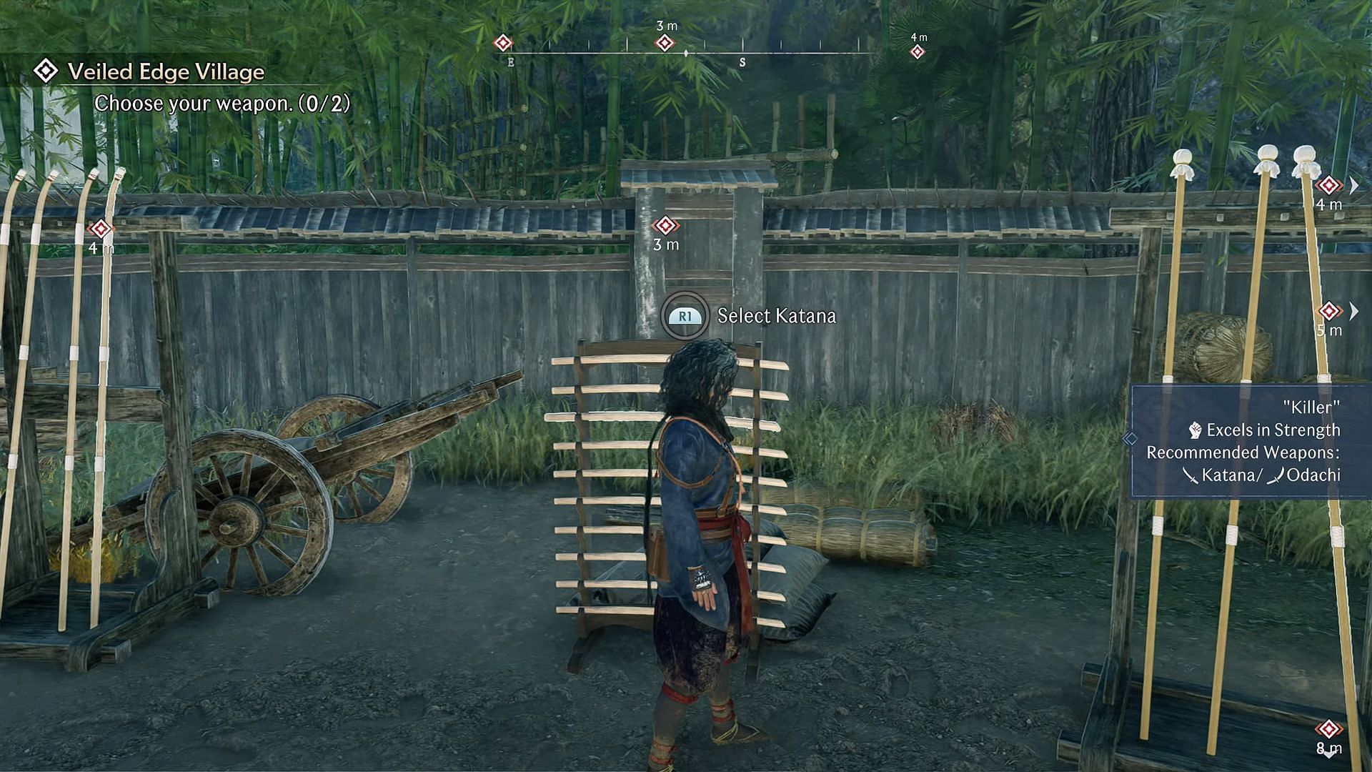 Wooden weapons in Rise of the Ronin (Image via Sony Interactive Entertainment/YouTube-theRadBrad))