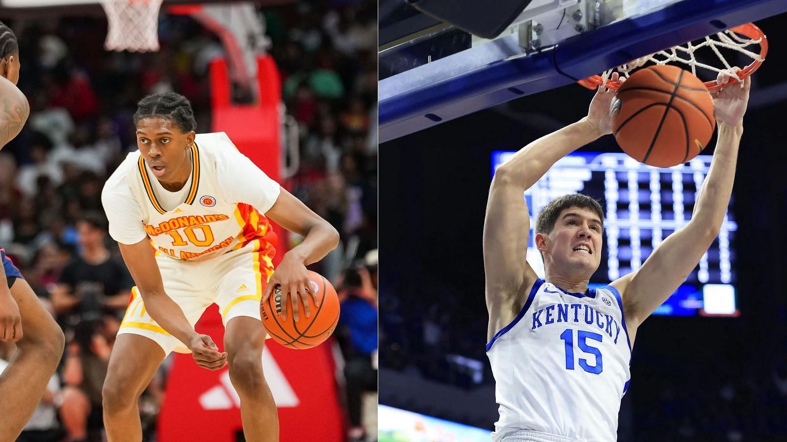 Cody Williams (left) and Reed Sheppard (right) are two of the top freshmen in college basketball.