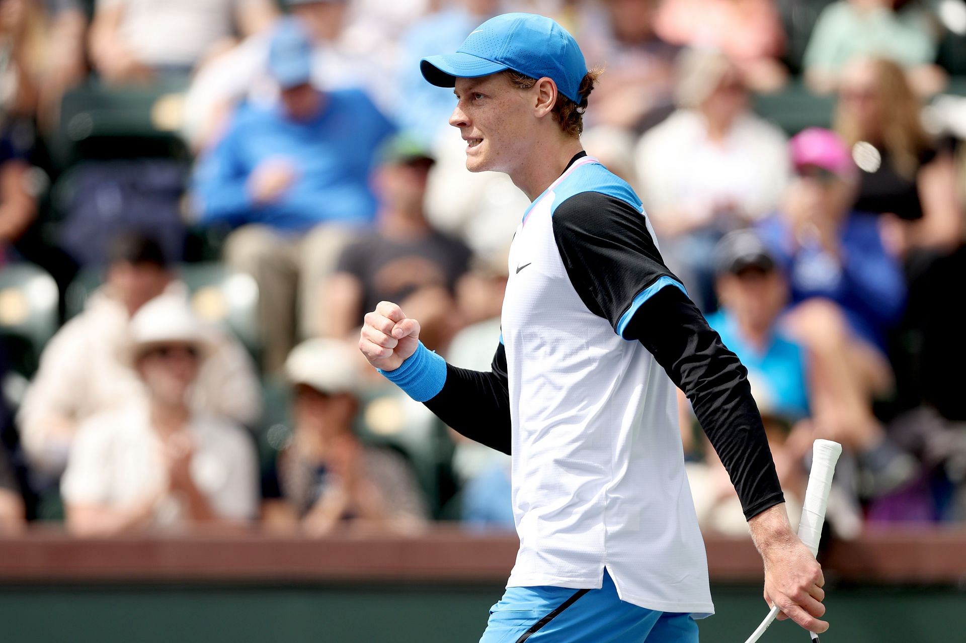 Jannik Sinner at the 2024 BNP Paribas Open.