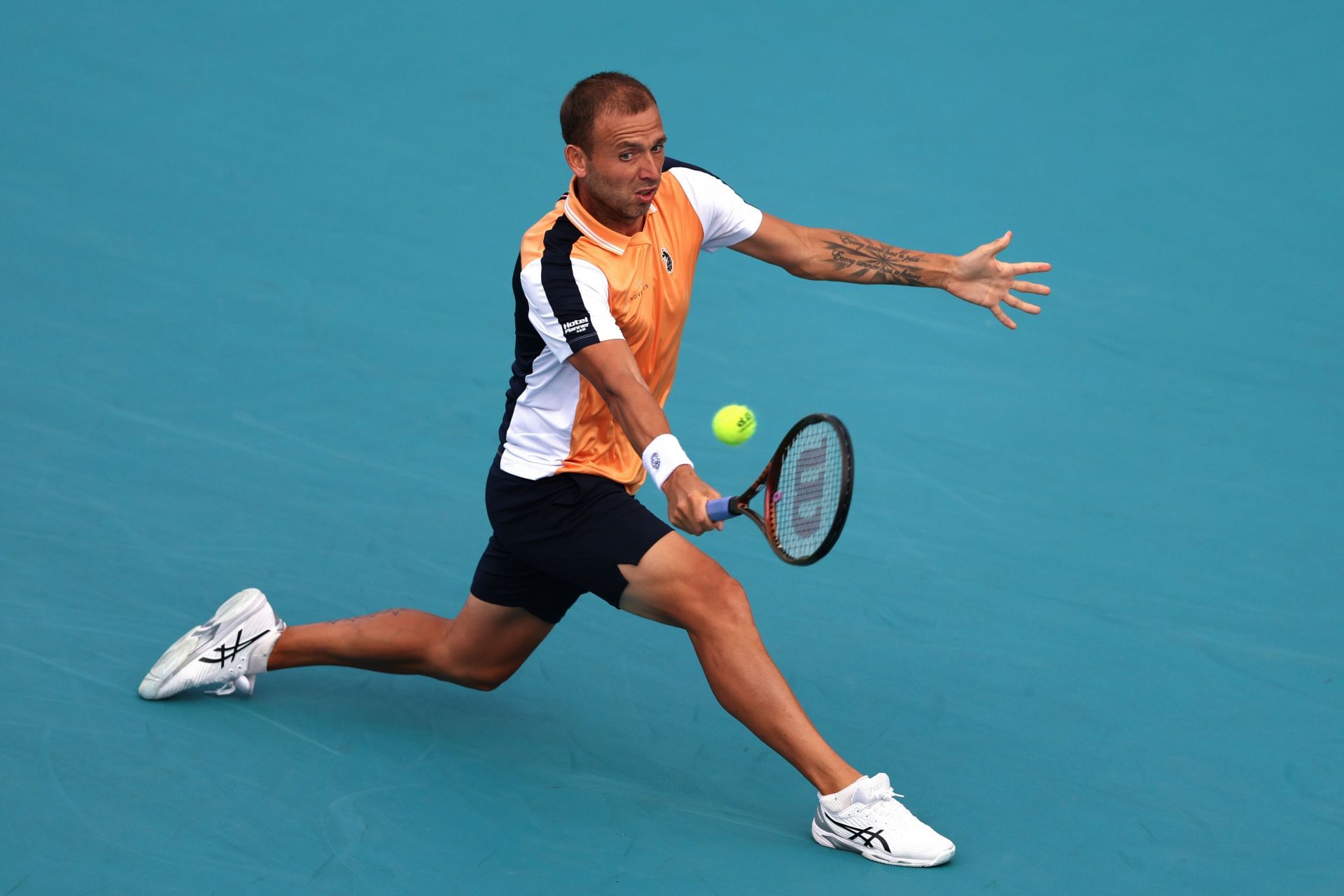 Daniel Evans at the 2024 Miami Open - Getty Images