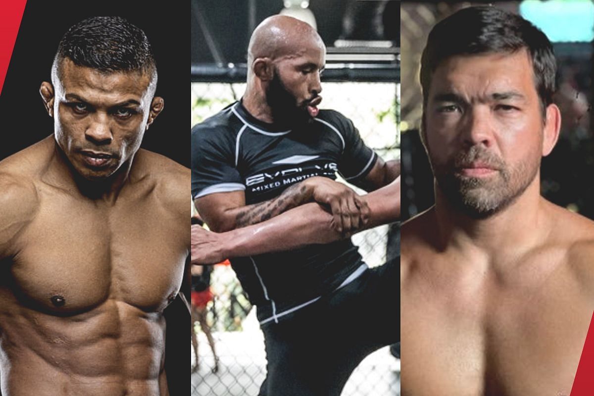 From L-R: Bibiano Fernandes, Demetrious Johnson, Lyoto Machida [Photos via: ONE Championship]