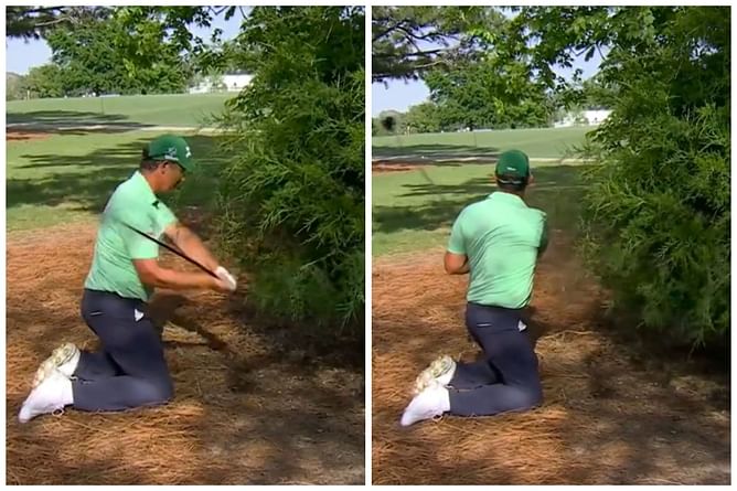 Watch: Padraig Harrington goes down on his knees for a recovery shot at the 2024 Texas Children's Houston Open